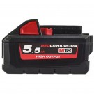 Milwaukee M18 HB5.5 5,5Ah HIGH OUTPUT lithium batteri thumbnail
