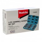 Makita P-46464 5-delers kvalitets 200mm spiralbor sett levert i koffert thumbnail