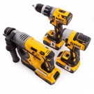 Dewalt DCK368P3T 3-delers børsteløs drillsett pakke: DCD796 + DCH273 + DCF887 (3 x 5,0 Ah batterier) i 2 x TSTAK II thumbnail