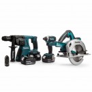 Makita DLX3049PTJ 3-delers verktøysett: DHR264 + DHS710 + DTD152 (4 x 5.0Ah batterier) thumbnail