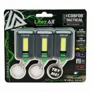 LitezAll 24389 CobFob Tactical nøkkelring 120 lumen (3 stk) (batterier inkludert) thumbnail