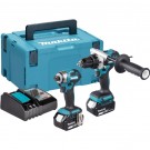 Makita DLX2516TJ LXT 18V combi drill og slagtrekker, dobbelpakke (2×5,0 Ah batterier) levert i Makpac koffert thumbnail