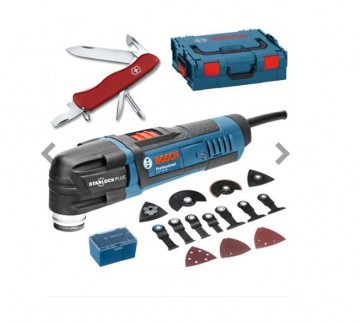 Bosch GOP 30-28 300W multikutter med 20-delers tilbehør sett + Victorinox kniv levert i L-boxx