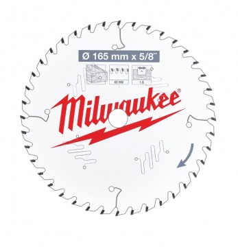 Milwaukee 4932471312 Sirkelsagblad for batteridrevne sager 165 mm x 5/8