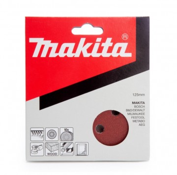 Makita P-43614 Slipeskiver 125mm 400 Grit (pakke med 10)