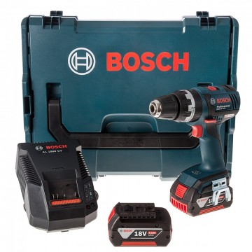 Bosch GSB18VEC 18V li-ion Børsteløs combi drillsett (2 x 5,0 Ah batterier)
