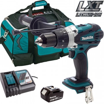 Makita DHP458 18V Combi drill + 1 x 4.0Ah BL1840B, DC18RC, LXT400 Bag